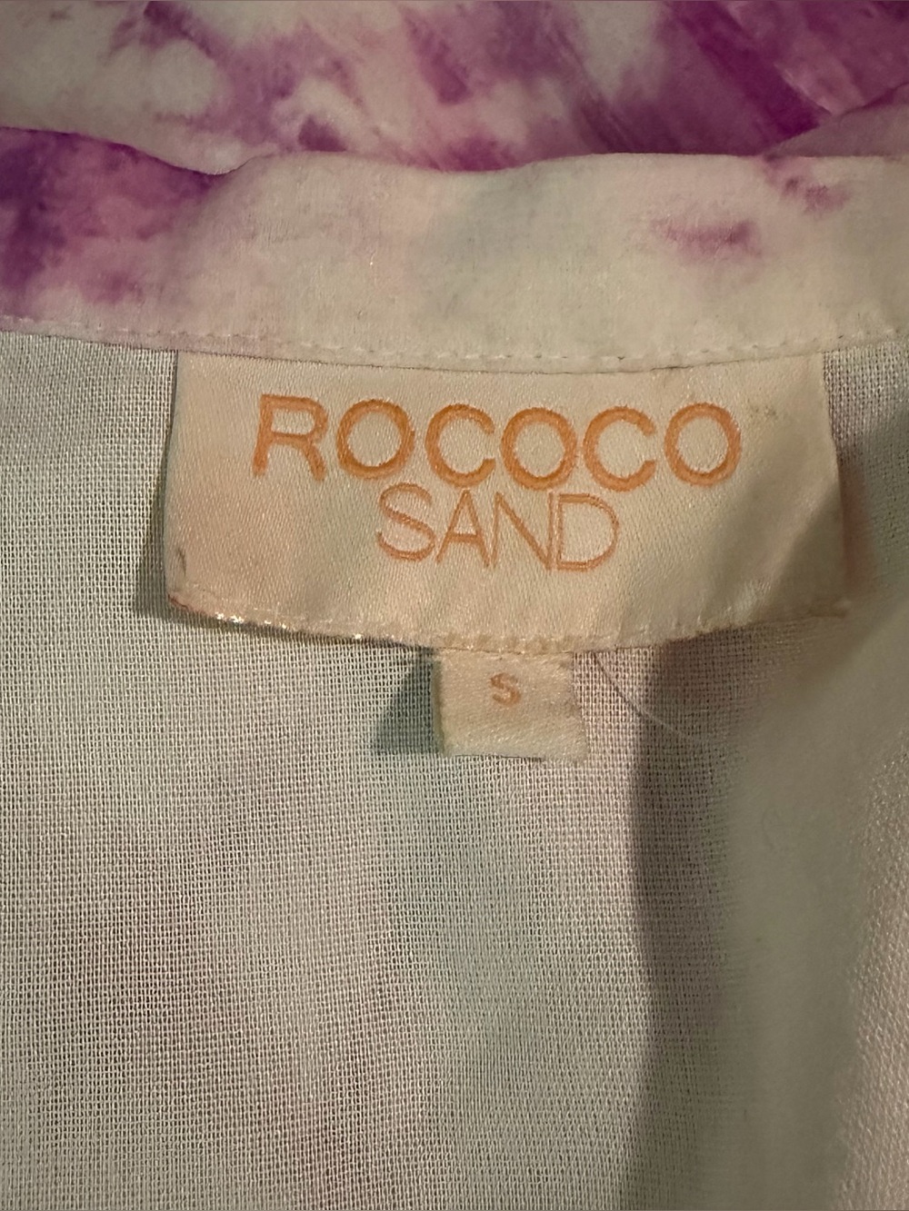Rococo Sand Womens Ava Purple Tie Dye Short Sleeve Romper Viscose Lined Beachy S - Picture 6 of 8